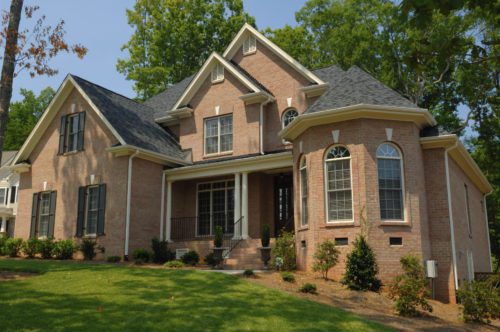 Brick house with windows